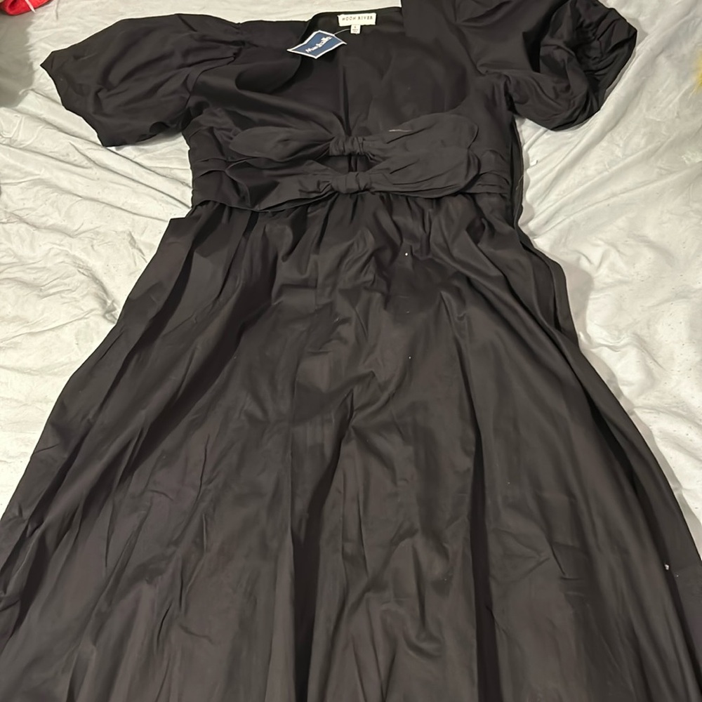 Black puffer dress
